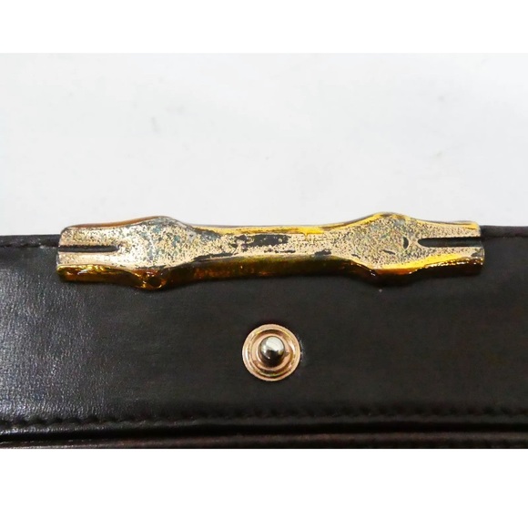 Authentic GUCCI GG Monogram Bamboo Brown/Gold Canvas Bifold Wallet 129166-2778 - Picture 9 of 14